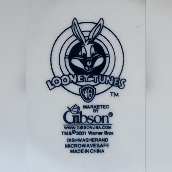 Vintage Gibson Looney Tunes Taz Tasmanian‎ Devil Cereal Bowls Set Of 4 6.5 In - Picture 6 of 6